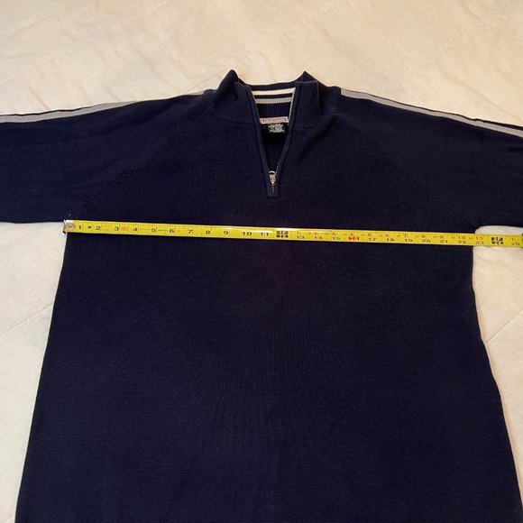 Arizona Jean Mens Sweater XL Navy Casual Pullover 1/4 Zip EXCELLENT condition - Picture 5 of 9